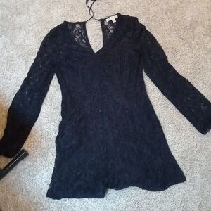 Lace black romper